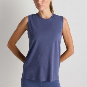 NWT Quince Cotton Modal Muscle Tank| Storm Blue